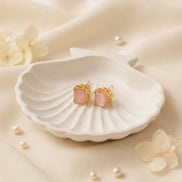 Blush Quartz Studs