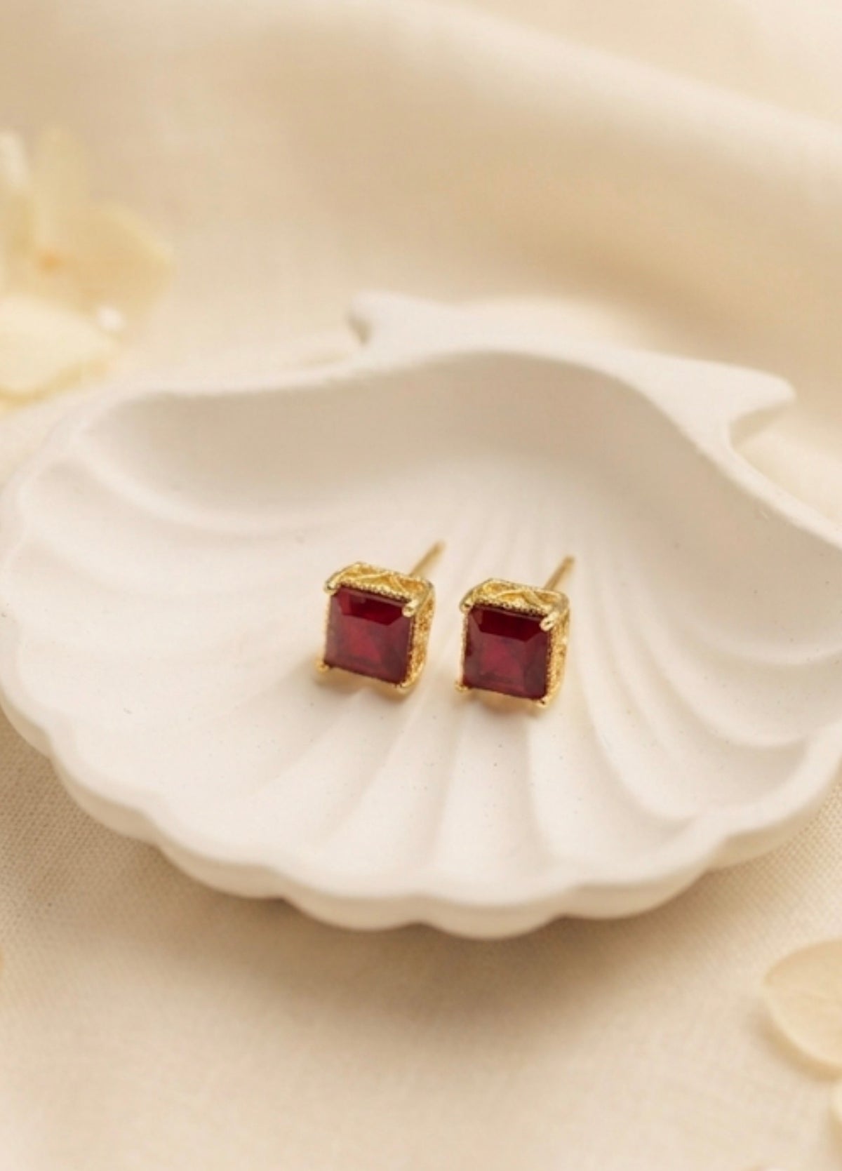 Crimson Candy Studs
