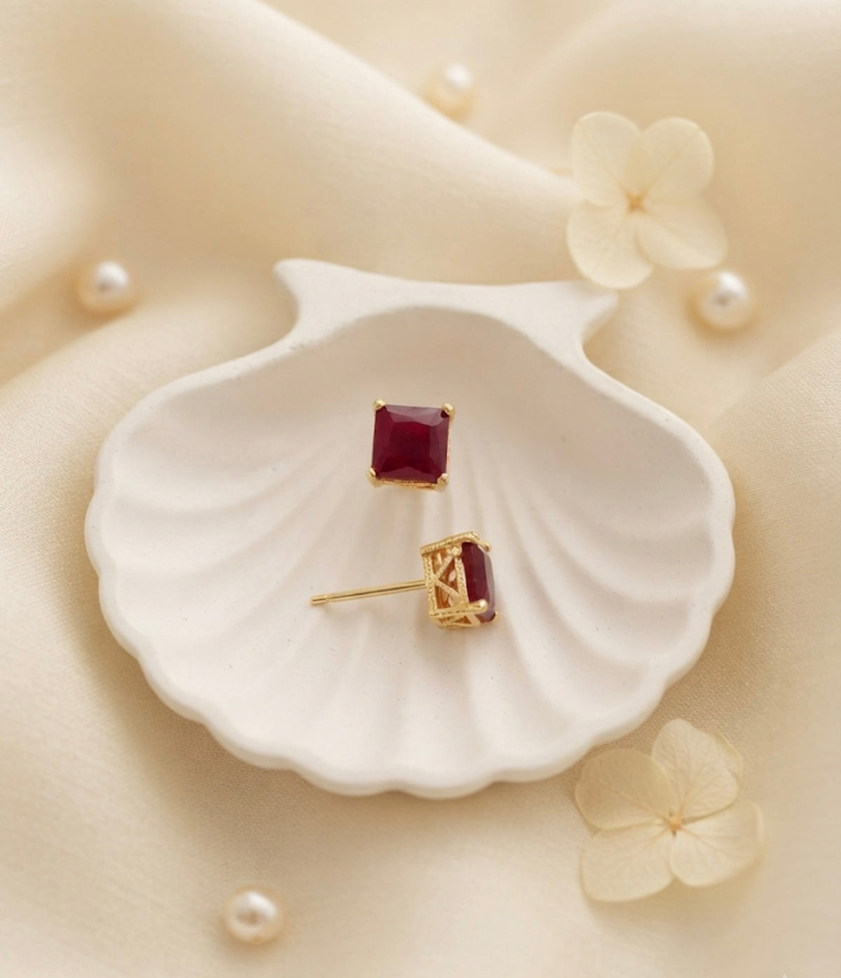 Crimson Candy Studs
