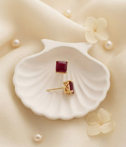 Crimson Candy Studs