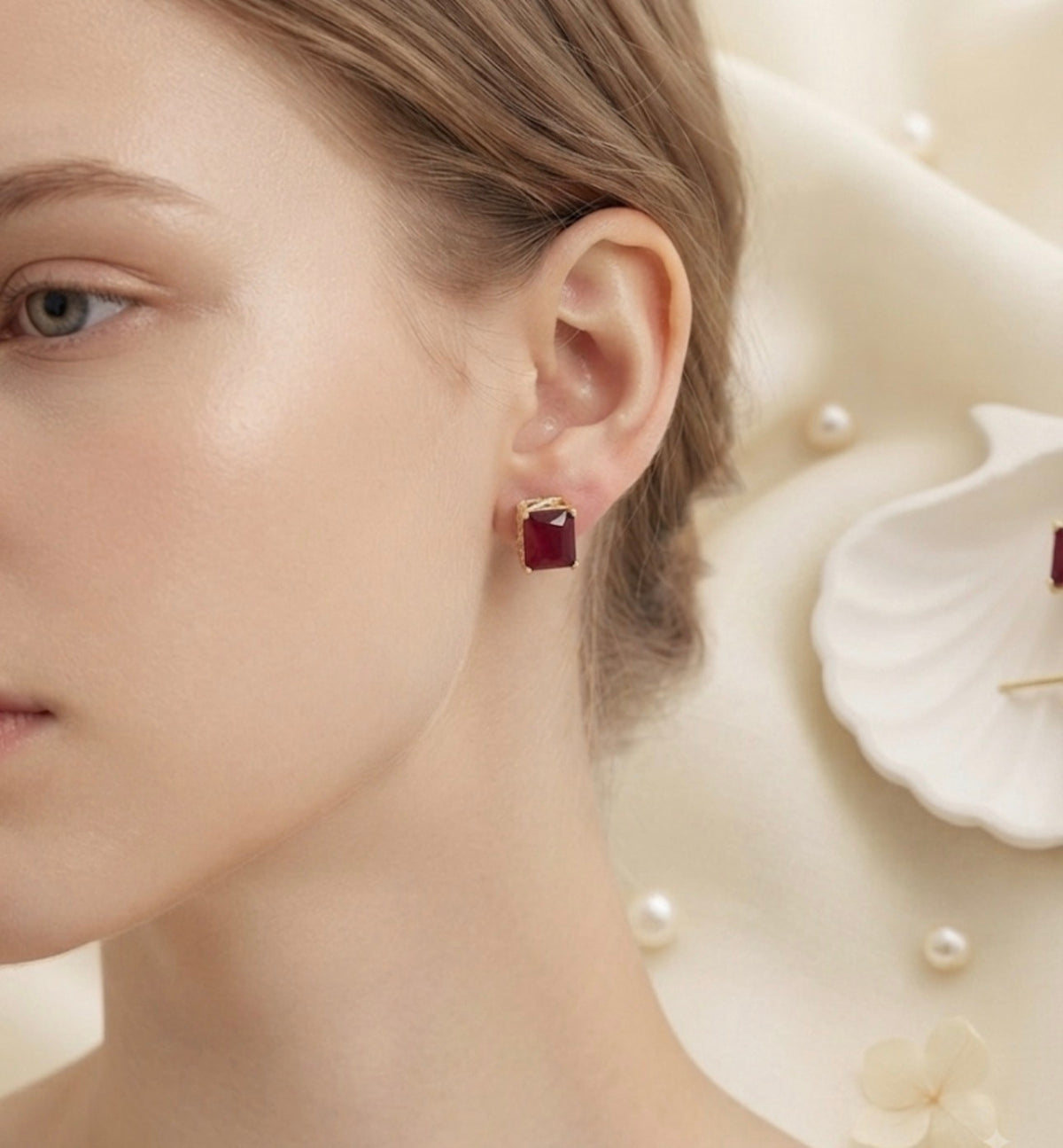 Crimson Candy Studs