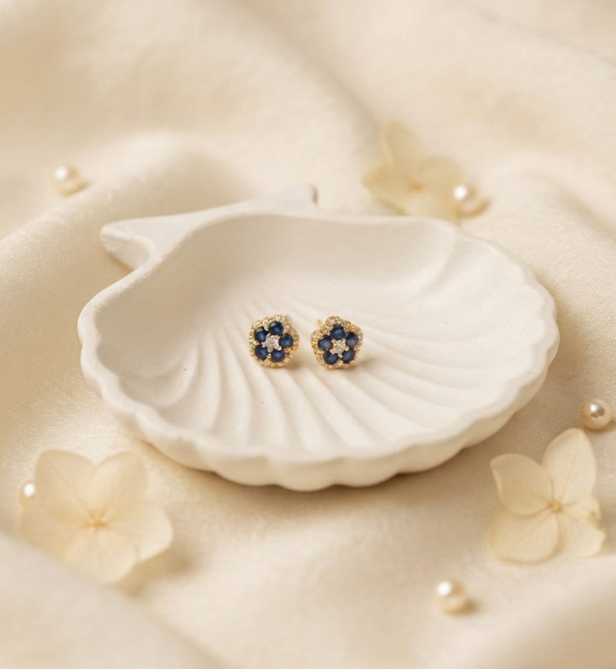 Blue Bon Bon studs
