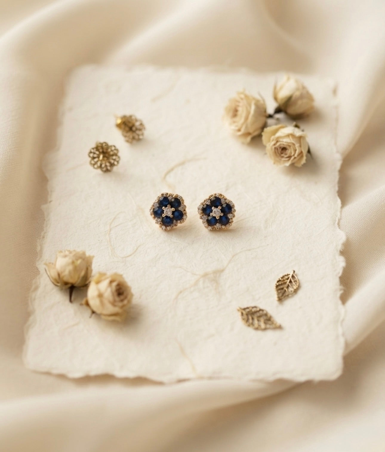Blue Bon Bon studs