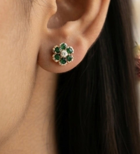 Matcha Blossom Studs