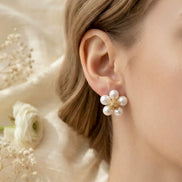 Pearl Daisy Studs