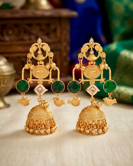 Vrindavan  Brass Jhumkas