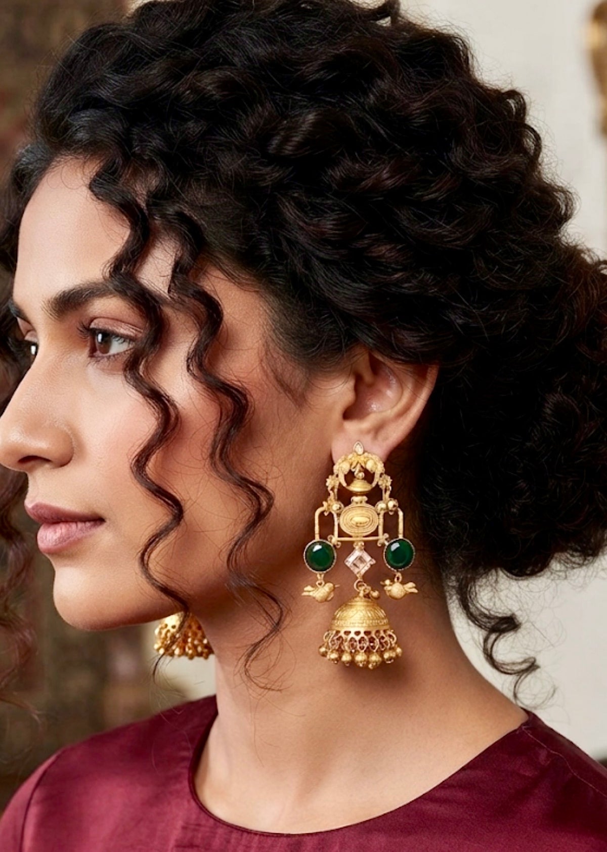 Vrindavan  Brass Jhumkas