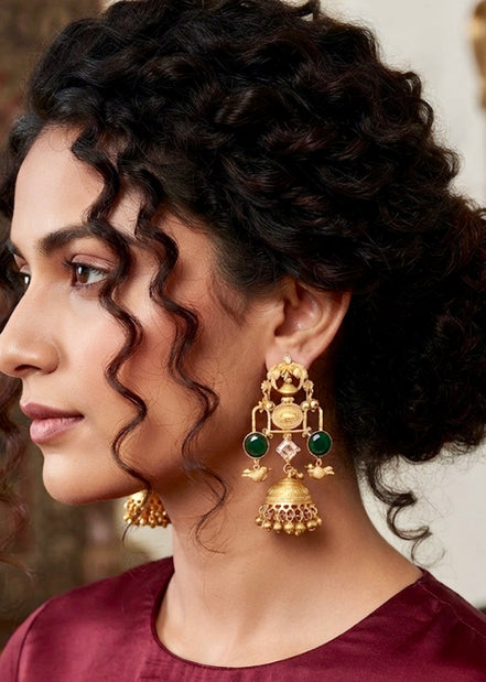 Vrindavan  Brass Jhumkas