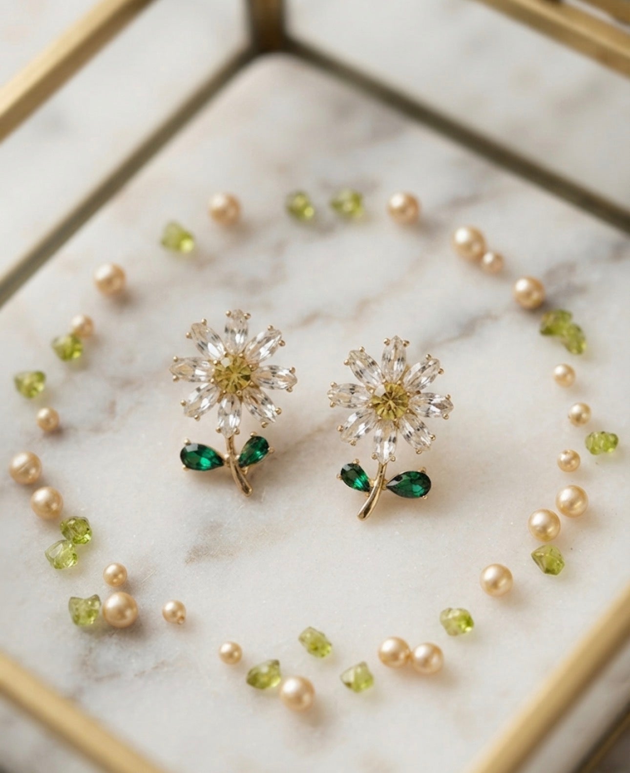 AD flower Earrings