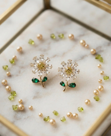 AD flower Earrings