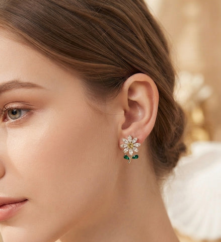 AD flower Earrings