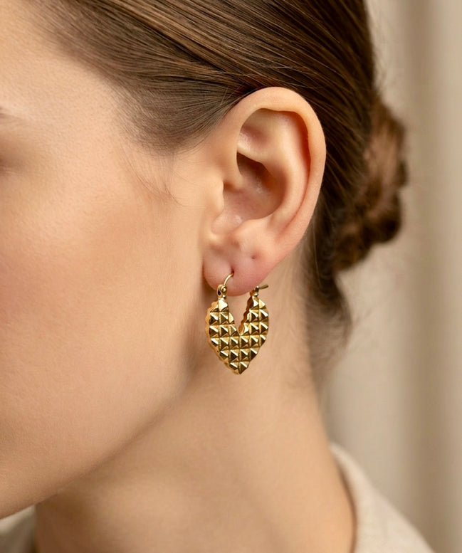 Heart lobe Earrings