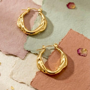 Wavy Twist Hoops