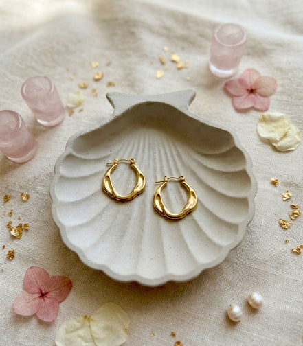 Wavy Twist Hoops