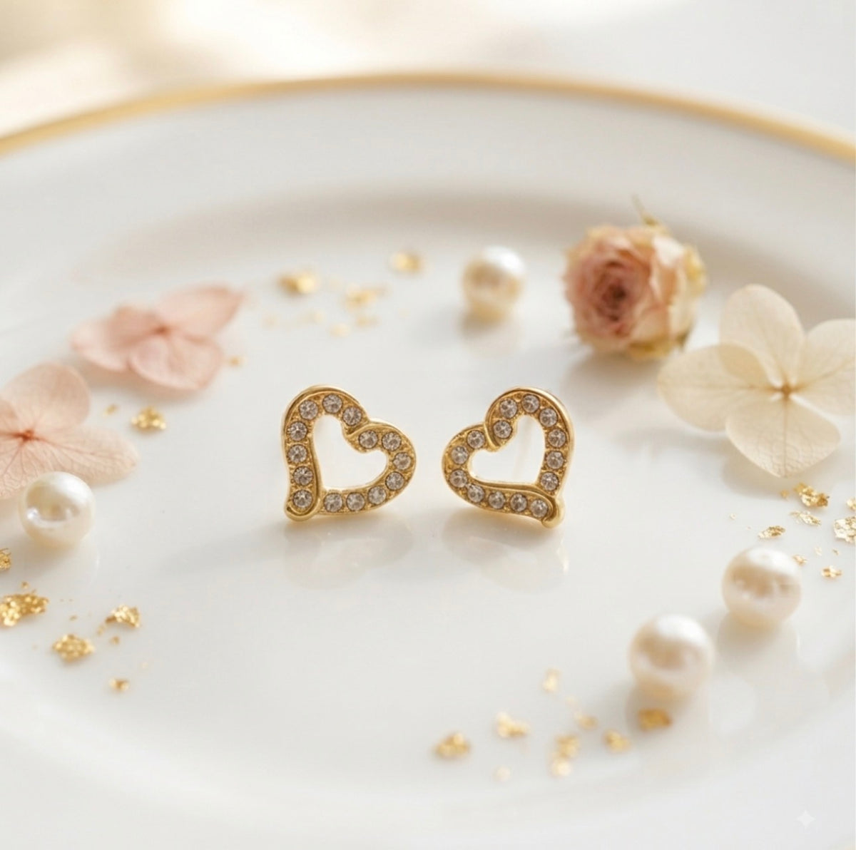 Tiny Heart Studs