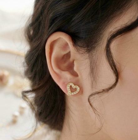 Tiny Heart Studs