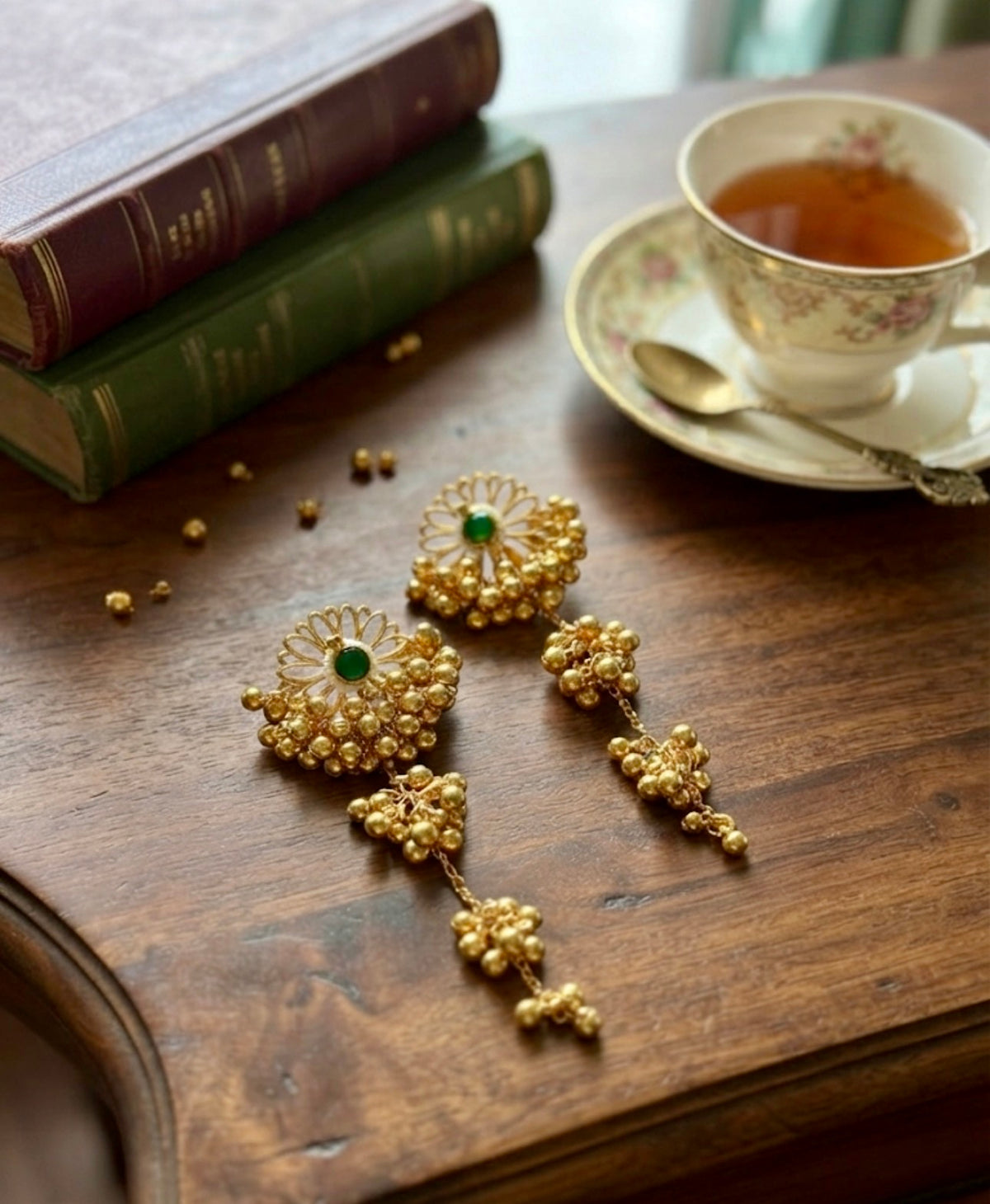 Flower of the Moon KASHMIRI Earrings