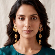Flower of the Moon KASHMIRI Earrings