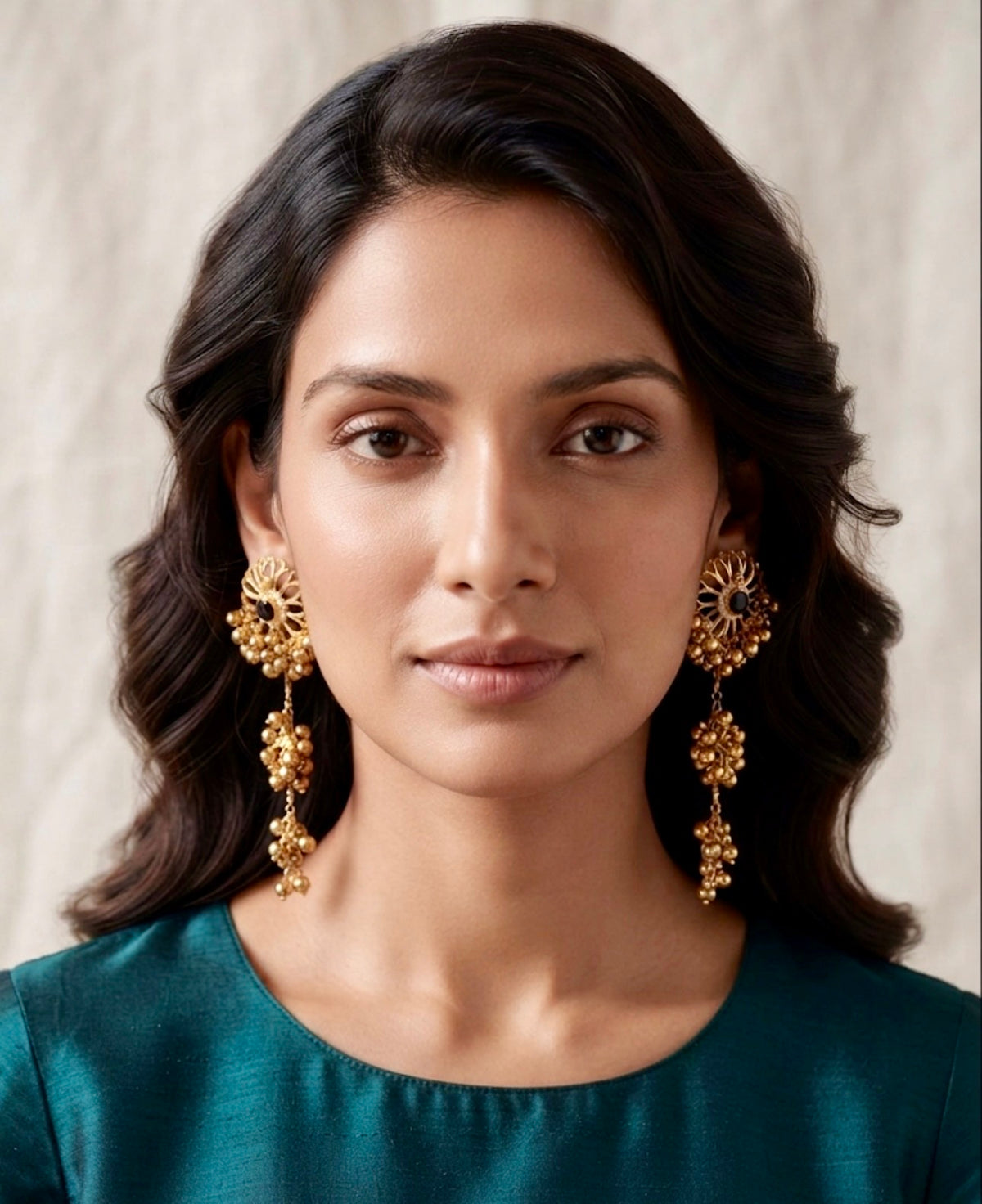 Flower of the Moon KASHMIRI Earrings