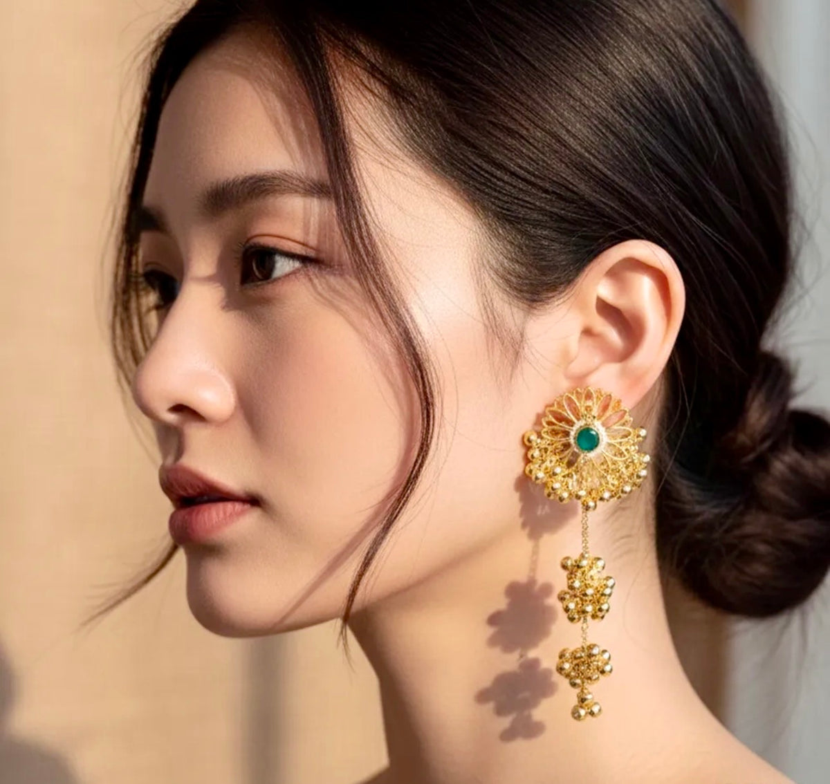 Flower of the Moon KASHMIRI Earrings