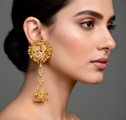 Golden Dewdrop KASHMIRI Jhumkas