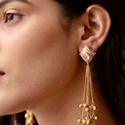 Zehra Pearl Lotus KASHMIRI Earring