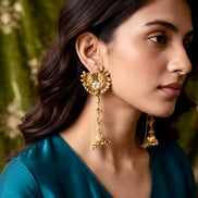 Golden Dewdrop KASHMIRI Jhumkas