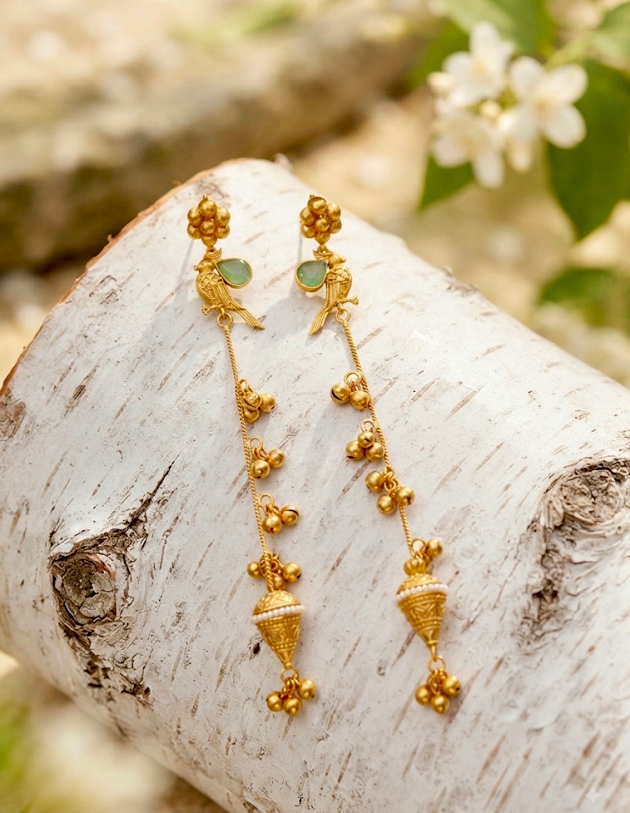 Parrot Pearl Halo Dangler Drops