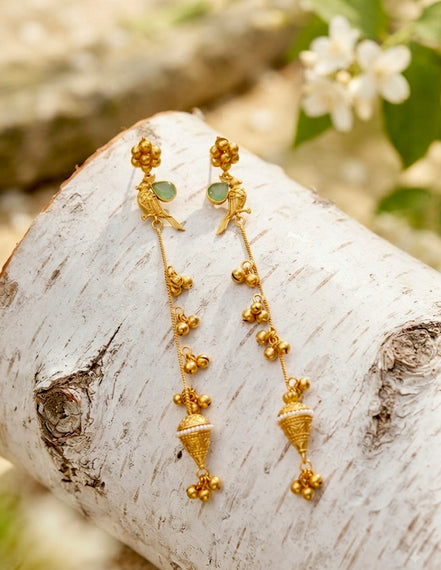 Parrot Pearl Halo Dangler Drops