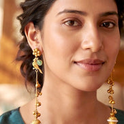 Parrot Pearl Halo Dangler Drops