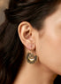 Oxidised Gold Chandbali Hook Earrings