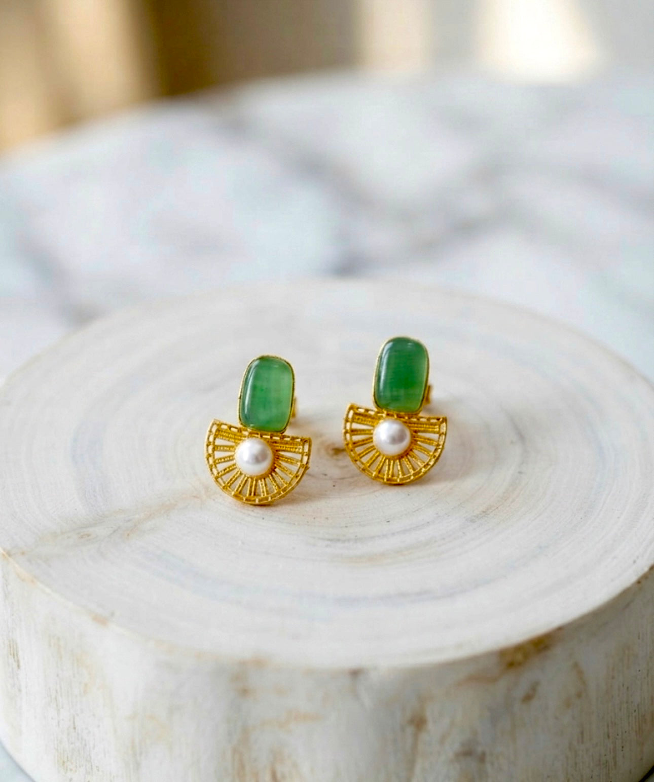 Regal Brass Earring