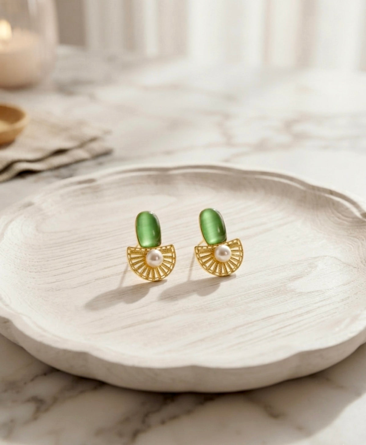 Regal Brass Earring