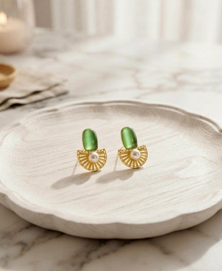 Regal Brass Earring