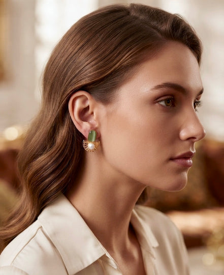 Regal Brass Earring
