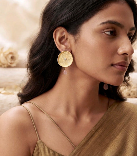 Modern Chand-Moti Shield Studs