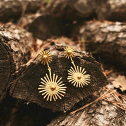 Sun Burst Stud Earrings