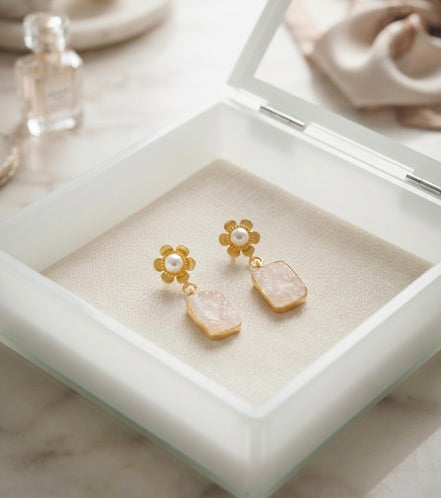 Sugar Quartz  Earrings