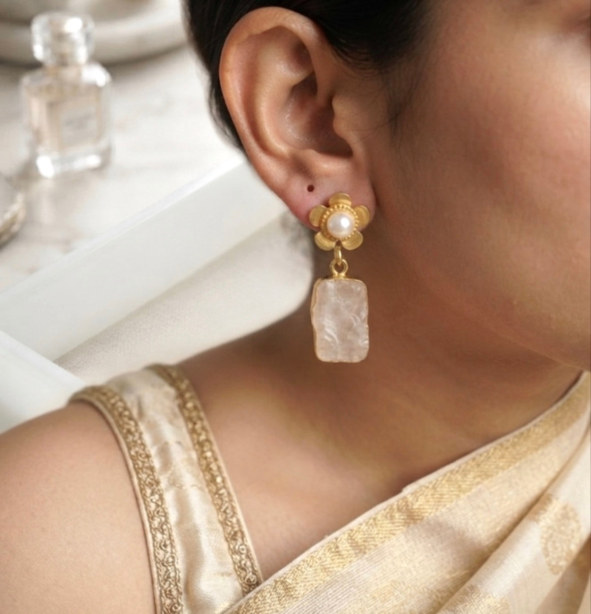 Sugar Quartz  Earrings