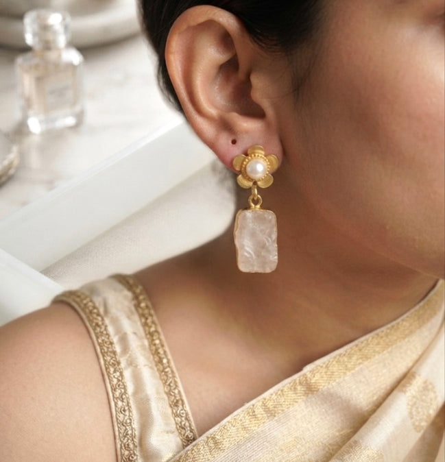 Sugar Quartz  Earrings