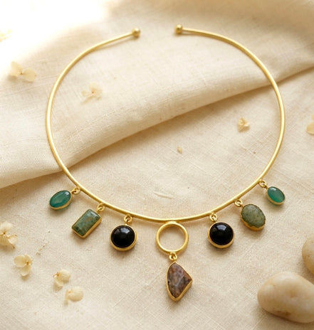 Nomad Stone Fringe Collar
