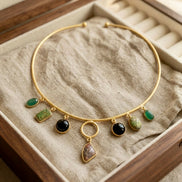 Nomad Stone Fringe Collar