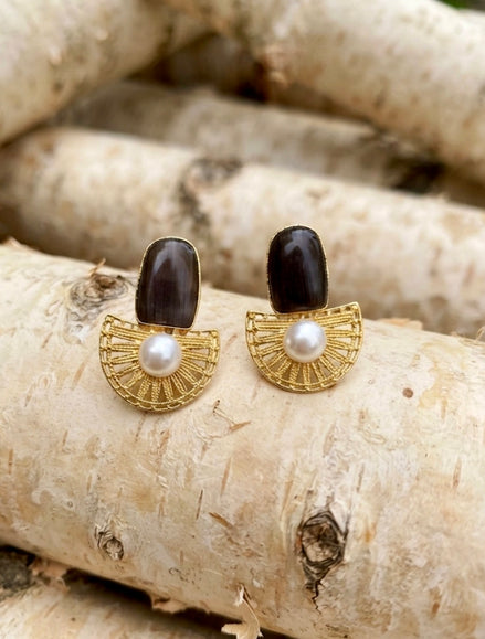 Regal Brass Earring
