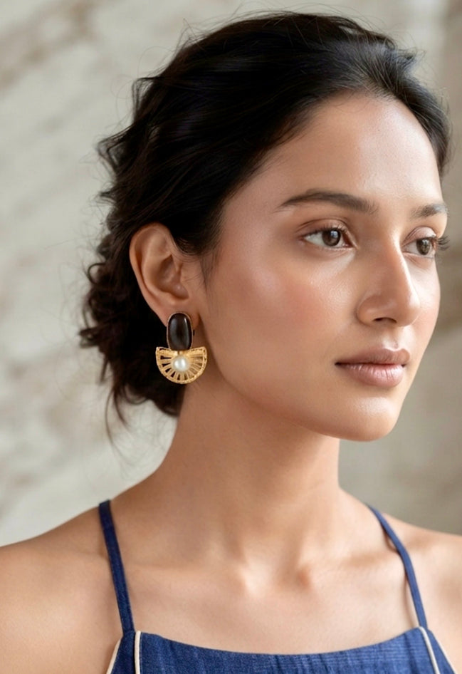 Regal Brass Earring