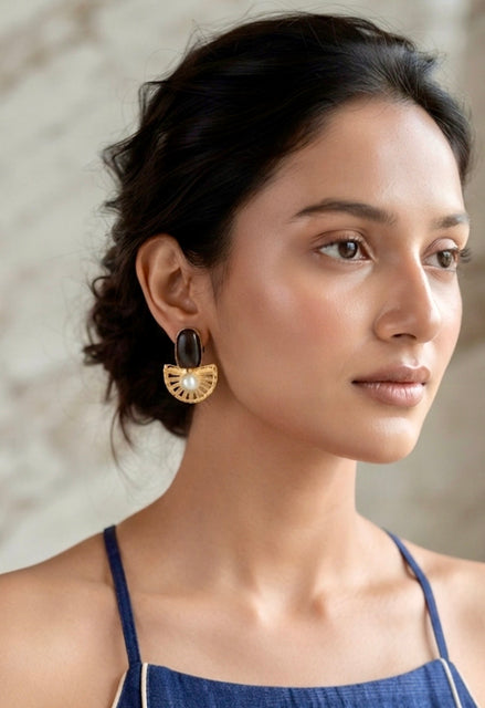Regal Brass Earring