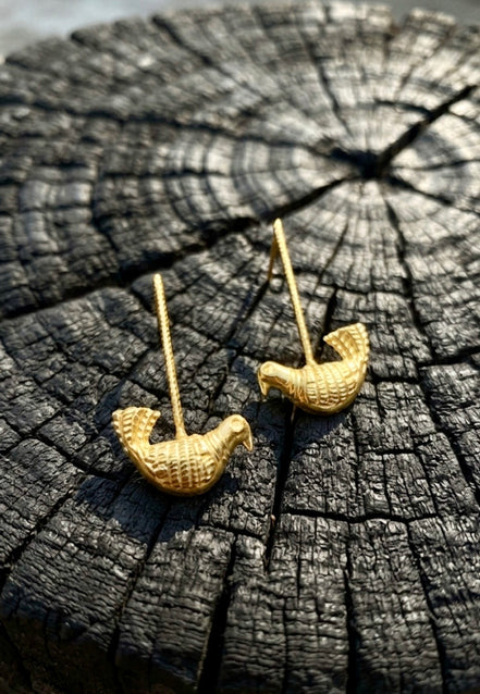 Birdy Brass Earrings
