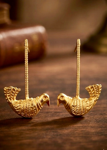 Birdy Brass Earrings