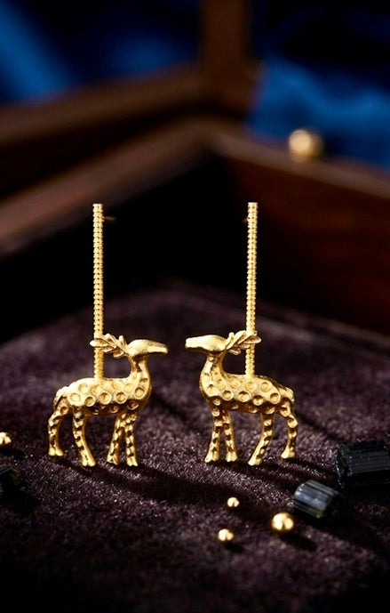 Bambi Brass Earrings