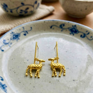 Bambi Brass Earrings