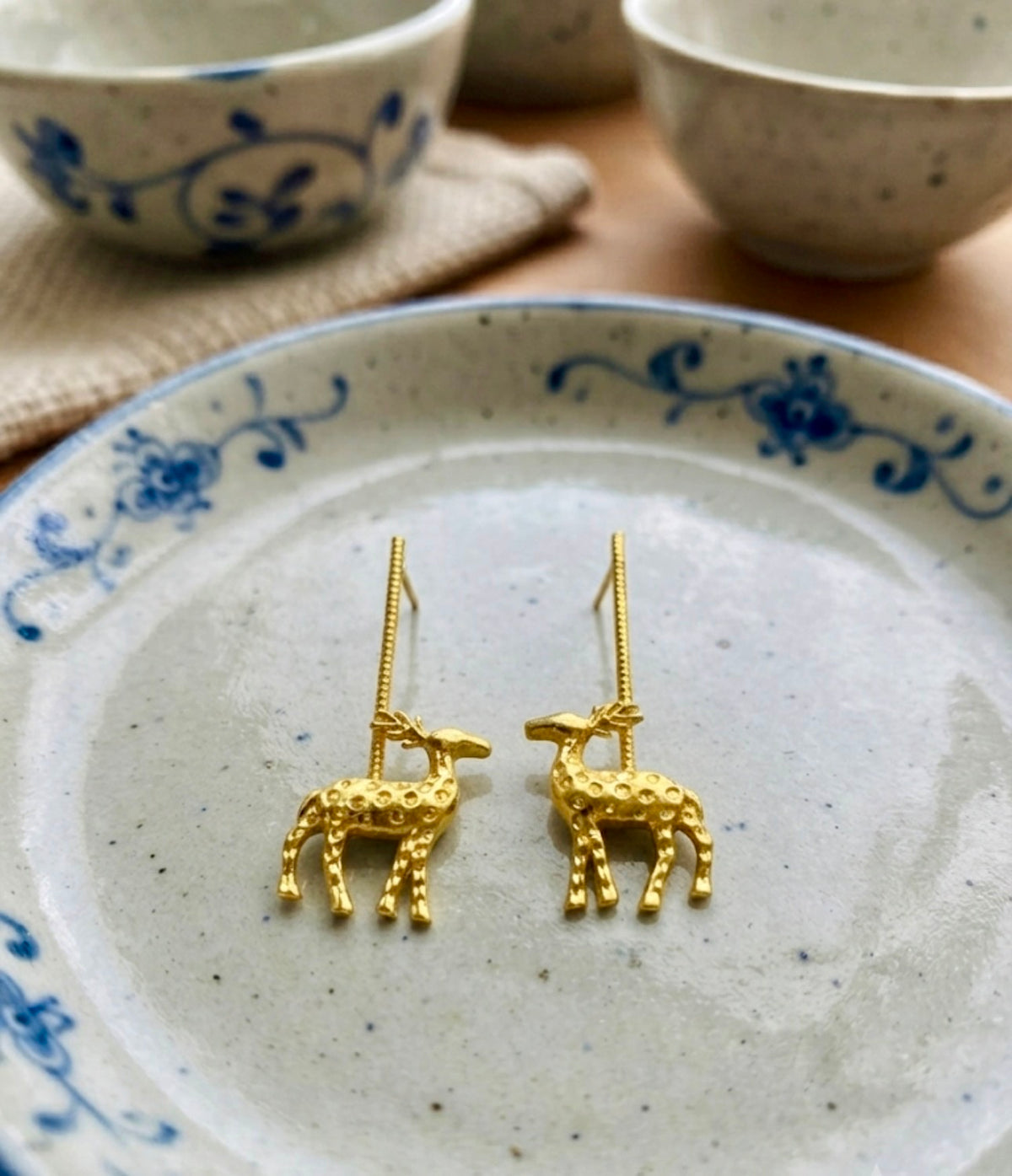 Bambi Brass Earrings